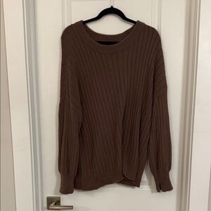 Aerie Soft Brown Knit Top